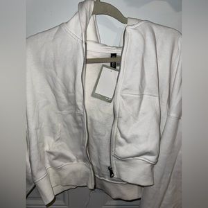 Cropped zip up sweatshirt